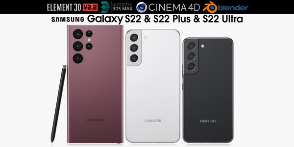 modelo 3d Samsung Galaxy S22 y S22 Plus y S22 Ultra v1 - TurboSquid 1839356