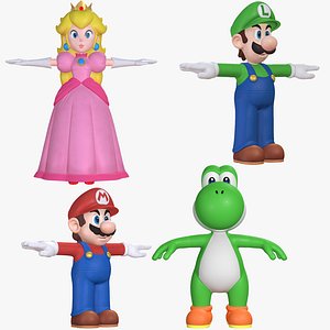 Luigi Super Mario Character 3D Model $44 - .c4d .fbx .obj - Free3D