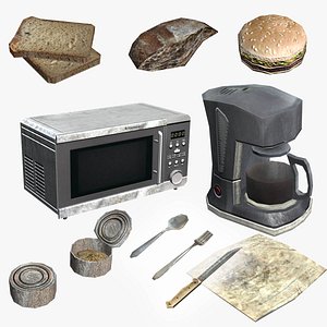 set food content 3d obj