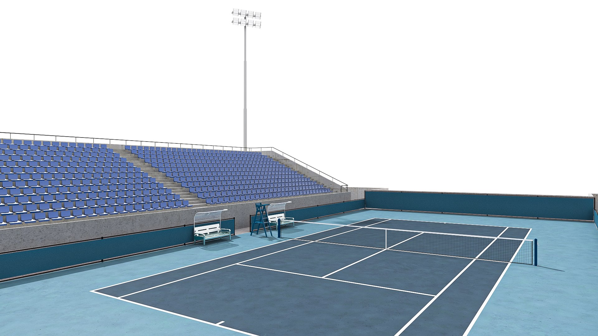 Tennis Hard Court 02 3D Model - TurboSquid 1836163