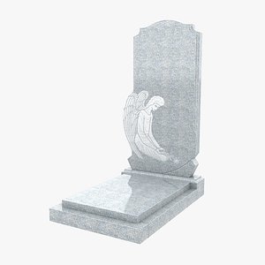 granite headstone 3d 3ds