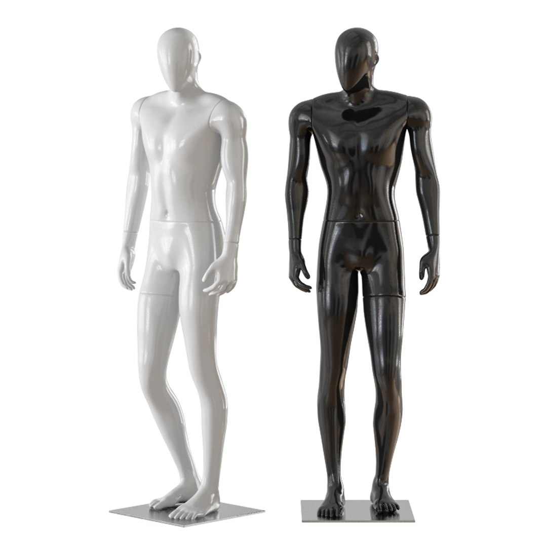 顔のない男性のマネキン323Dモデル - TurboSquid 1379026