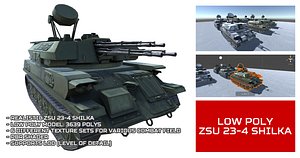 Low Poly ZSU 23-4 Shilka