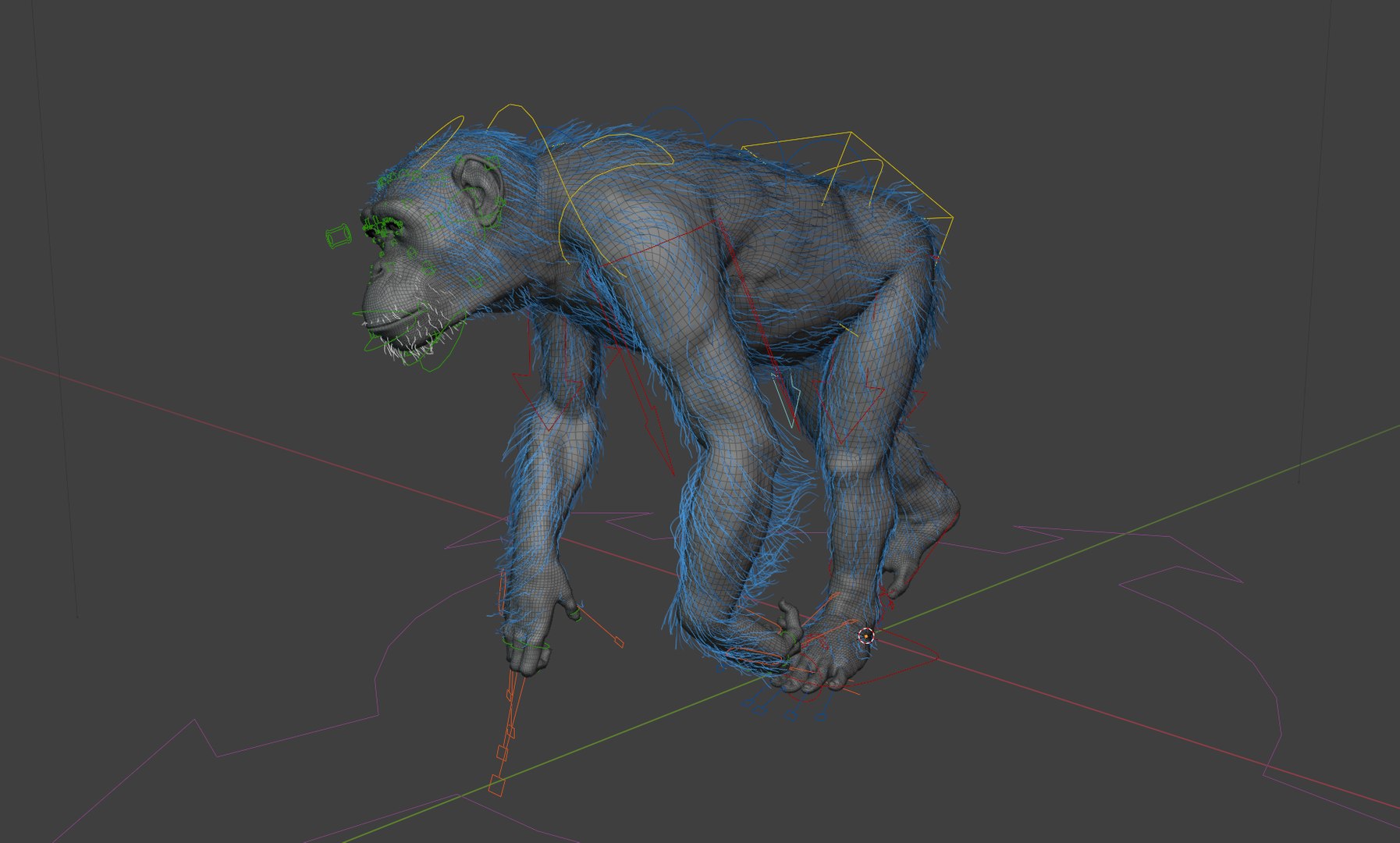 Chimpanzee Rigged 3D Model - TurboSquid 2375412
