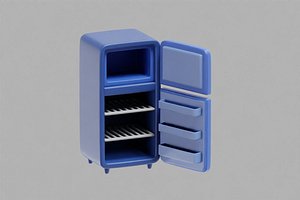 Refrigerator Cartoon 3D