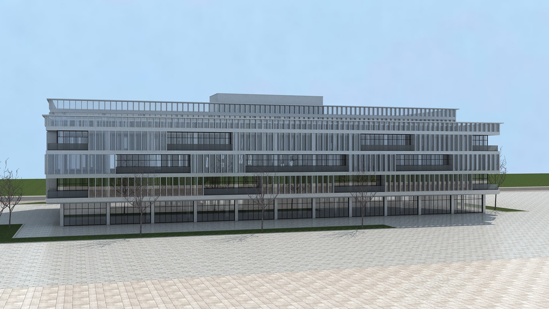 Modern Building 105 Model - TurboSquid 2518555