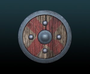 viking medieval shield 3D model