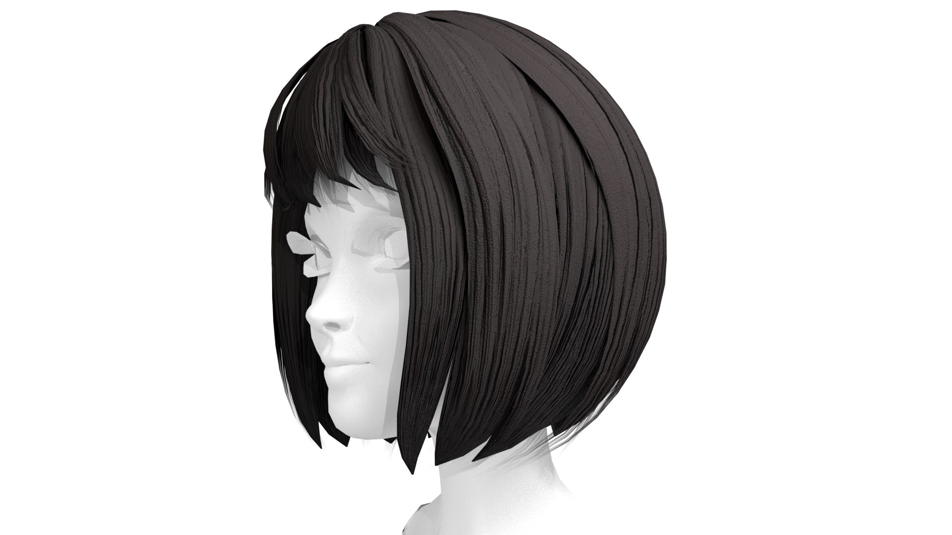 Hair Wig - Short 3D Model - TurboSquid 1438475