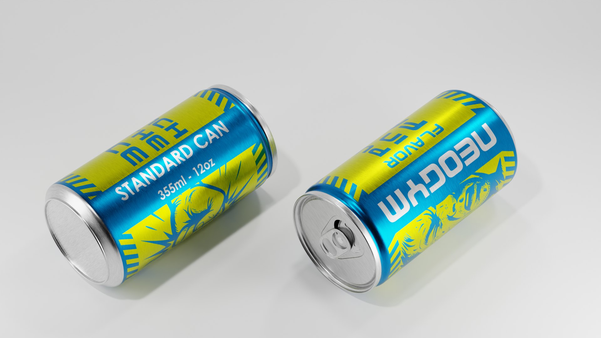 Standard 355ml Beverage Can - Closed And Open 3D Model - TurboSquid 2428420