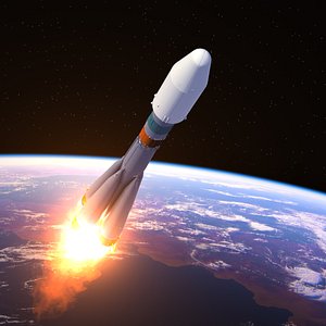 3d russian carrier rocket soyuz-st