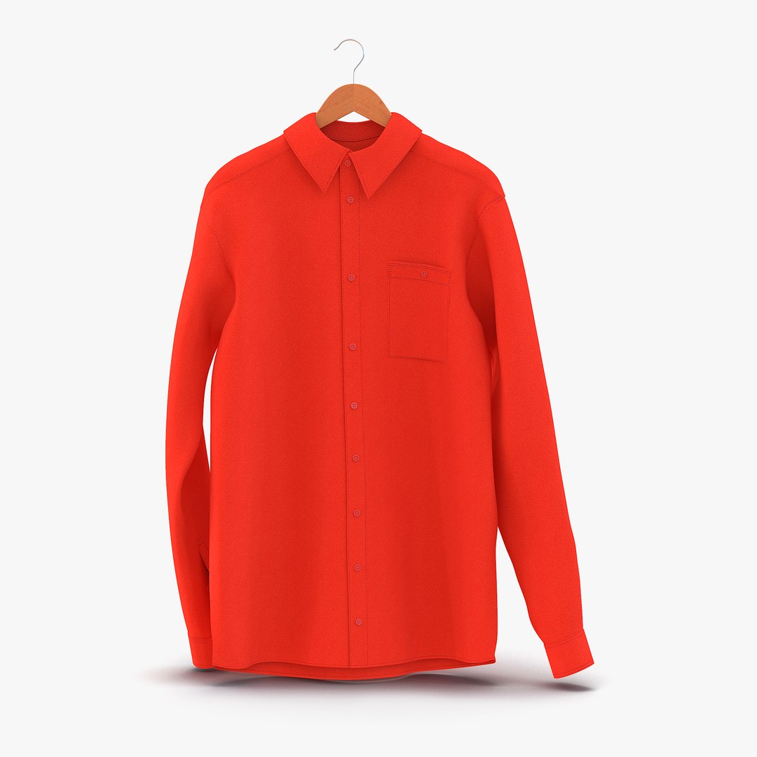 Shirt On Hanger 2 3D Model 3D model preview