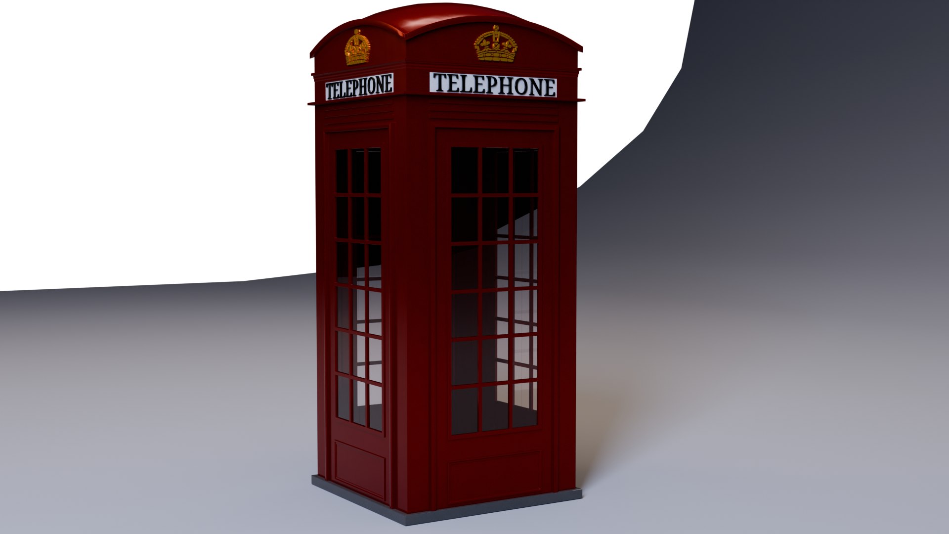 Telephone Booth British UK 3D Model - TurboSquid 2308859