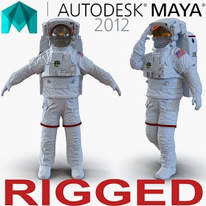 Extravehicular Mobility Unit Rigged for Maya
