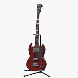 Gibson SG Bass Guitar PBR 3D model