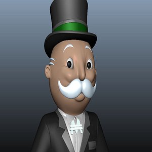 3D Mr Monopoly model