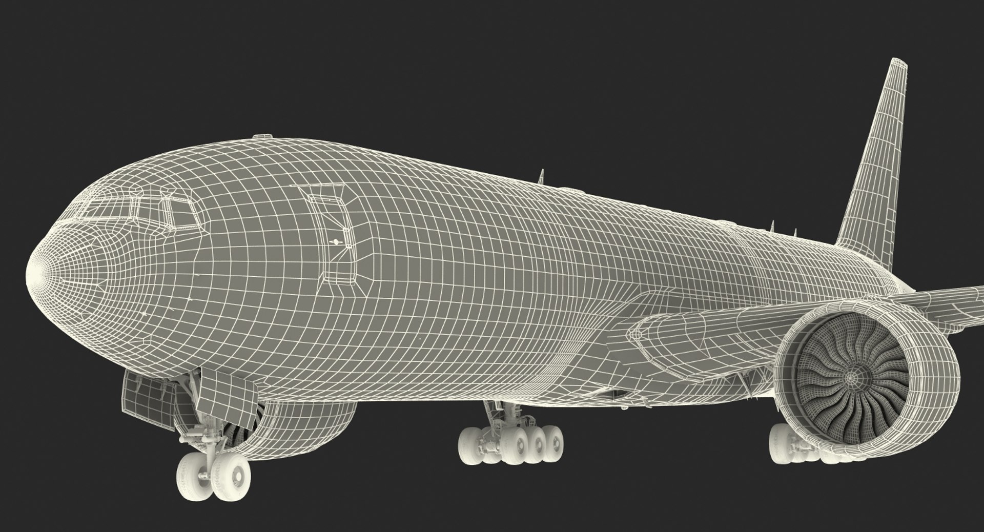 boeing 777 freighter singapore 3d model