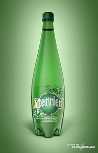 3D bottle perrier 1l model