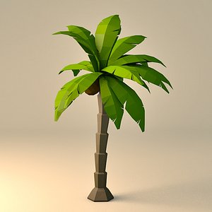 Low Poly style Palm tree