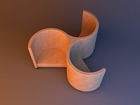 Unusual soft lether armchair