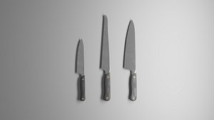 3D model kitchen knife