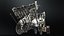 Motor V6 en funcionamiento animado