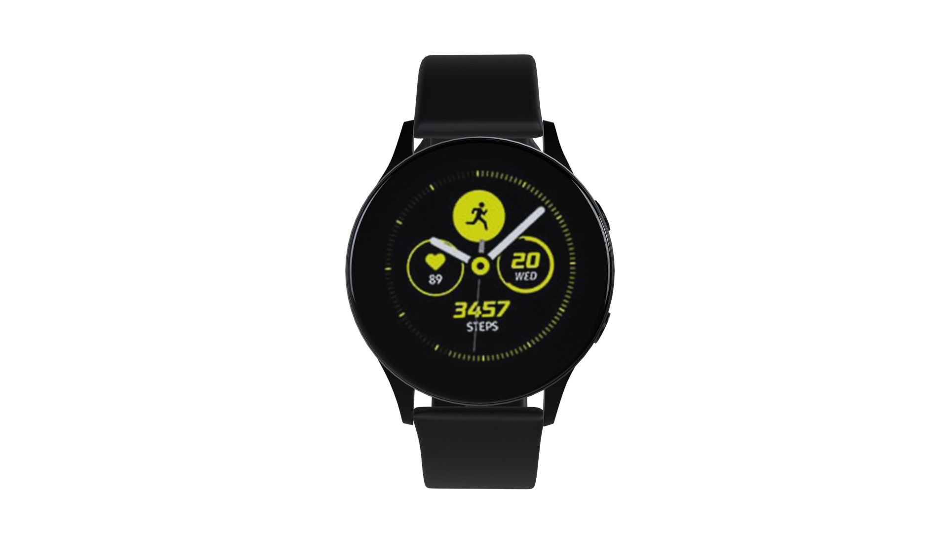 Samsung Galaxy Watch Active Black 3D TurboSquid 1936195