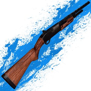 3d model of molot bekas automatic shotgun