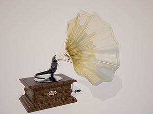 3d max vintage gramophone