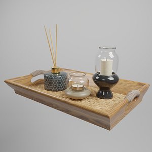 3D tray candle