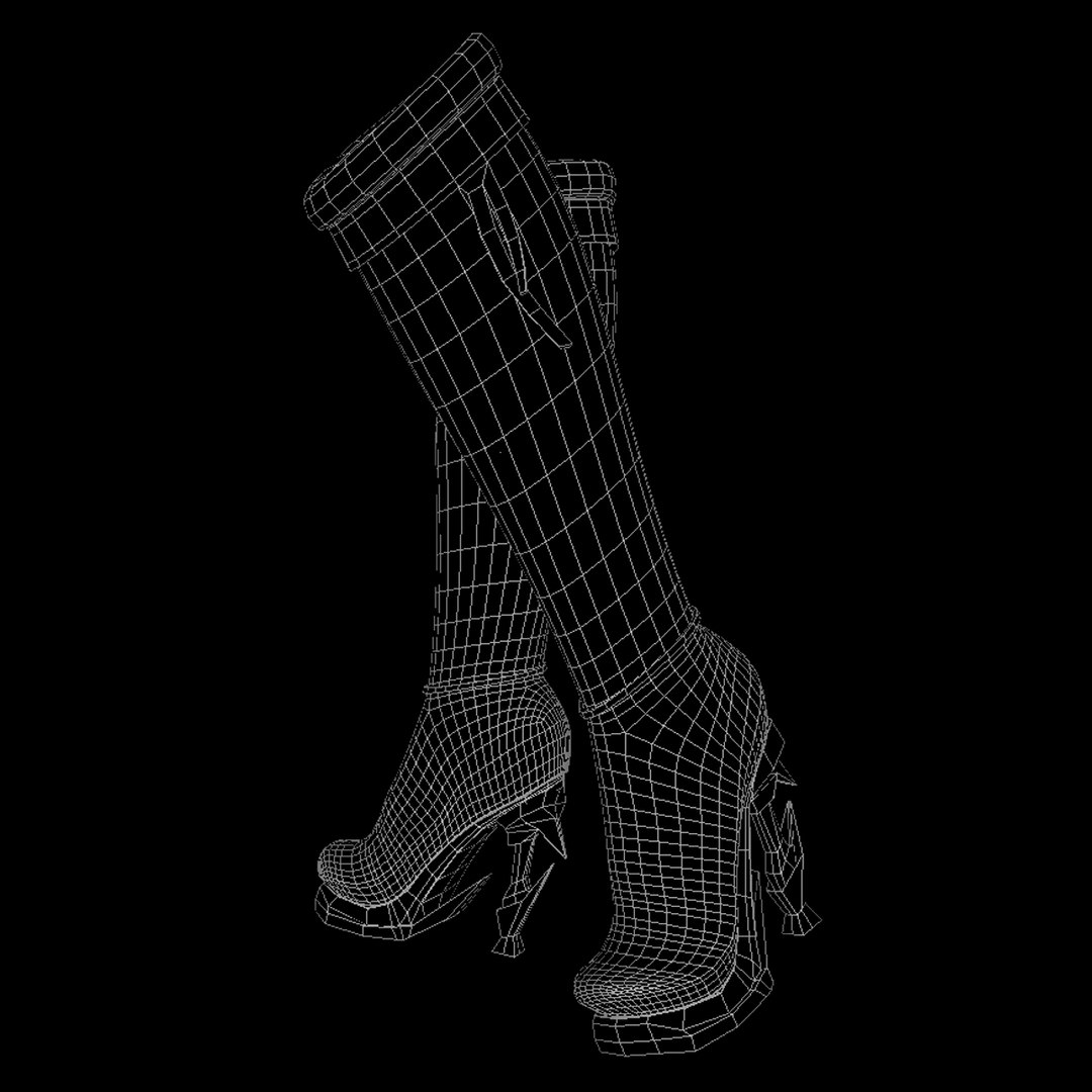 Heeled boots 3D model - TurboSquid 1463270