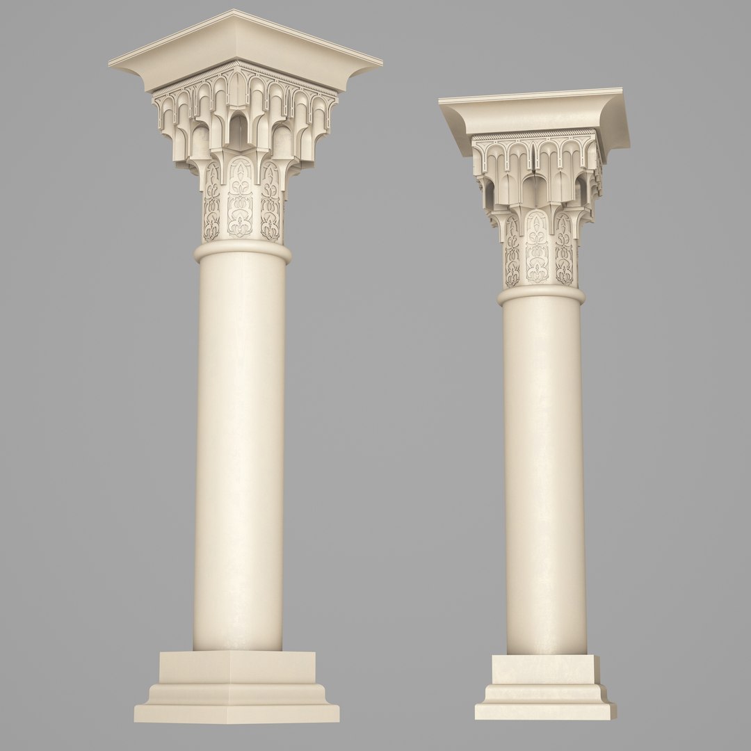 3D Classic Islamic Column 004 Model - TurboSquid 2087840