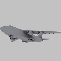 AN-124 Ruslan Russian Heavy Lift Cargo plane Game model