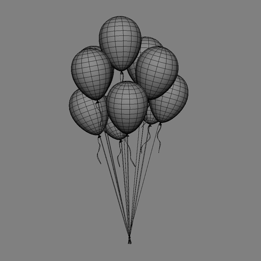 3D Balloon Bunch - TurboSquid 2034016