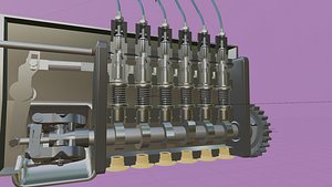 Helical fuel pump 3D model