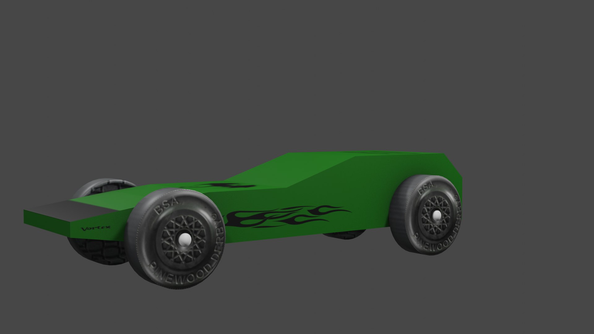 3D Pinewood Derby Hot Rod Model Model TurboSquid 1910826