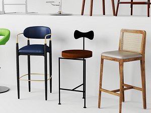 Modern Barstools High Chairs Counter Stools Set