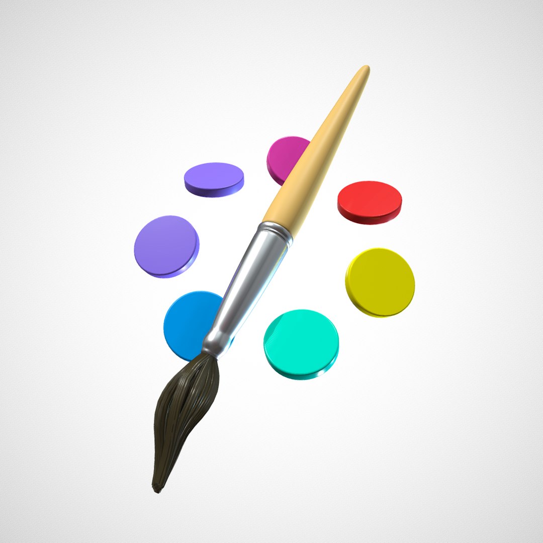 3D Paint Brush Model TurboSquid 2104257   Paint Brush7 