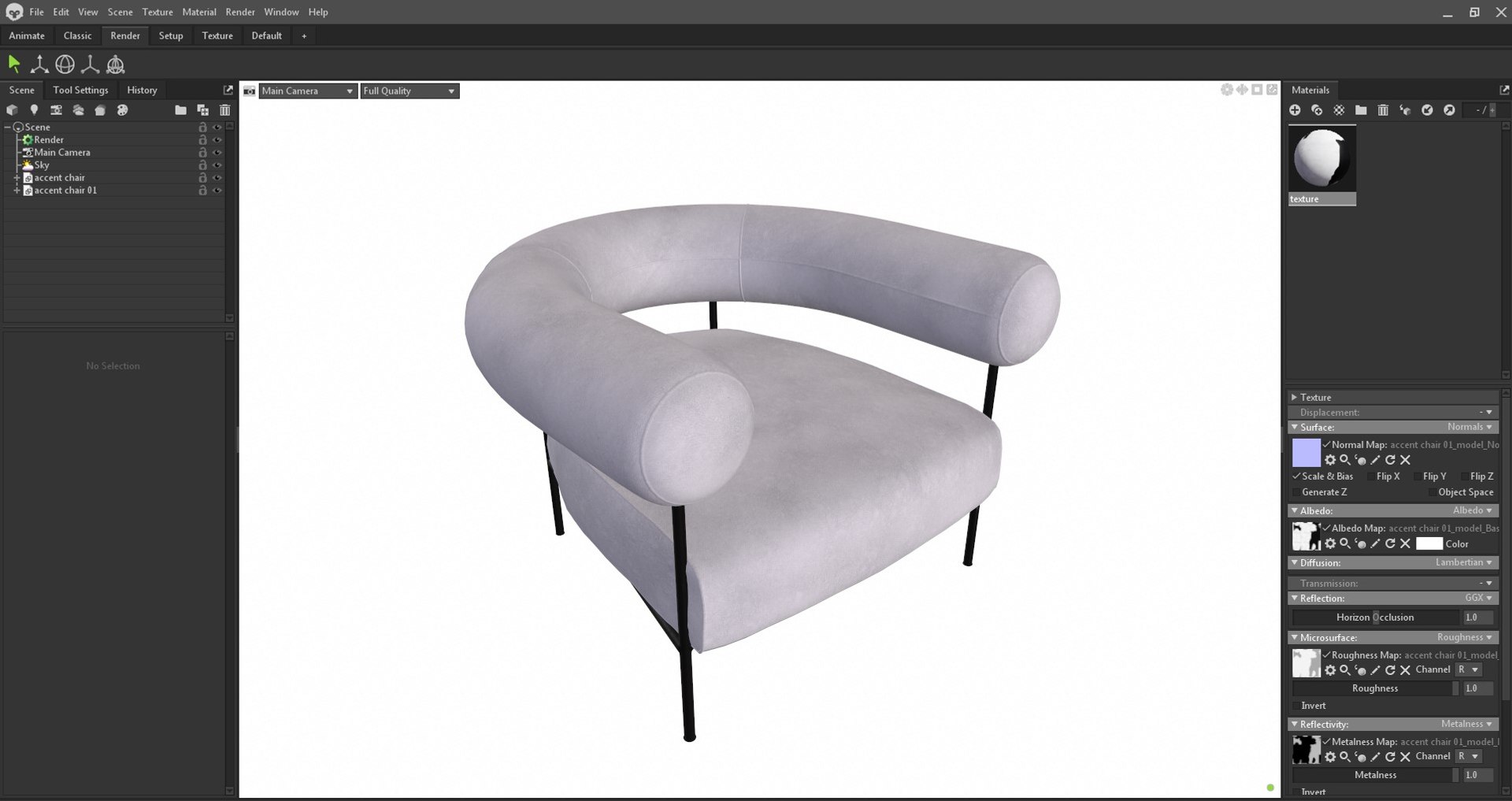 3D Modern Accent Chair 3d Model Model - TurboSquid 2365783