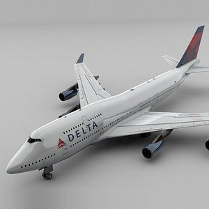 boeing 747 delta air lines 3D