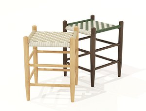 Shaker Stool 3D model