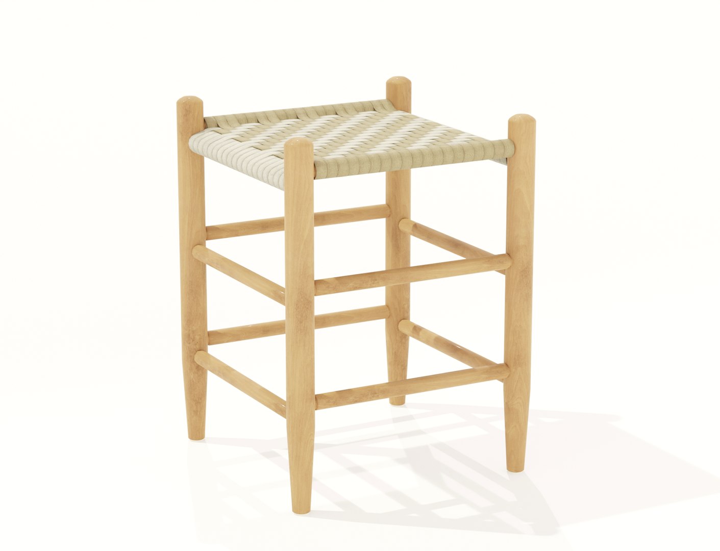 Shaker Stool 3D Model - TurboSquid 2062922