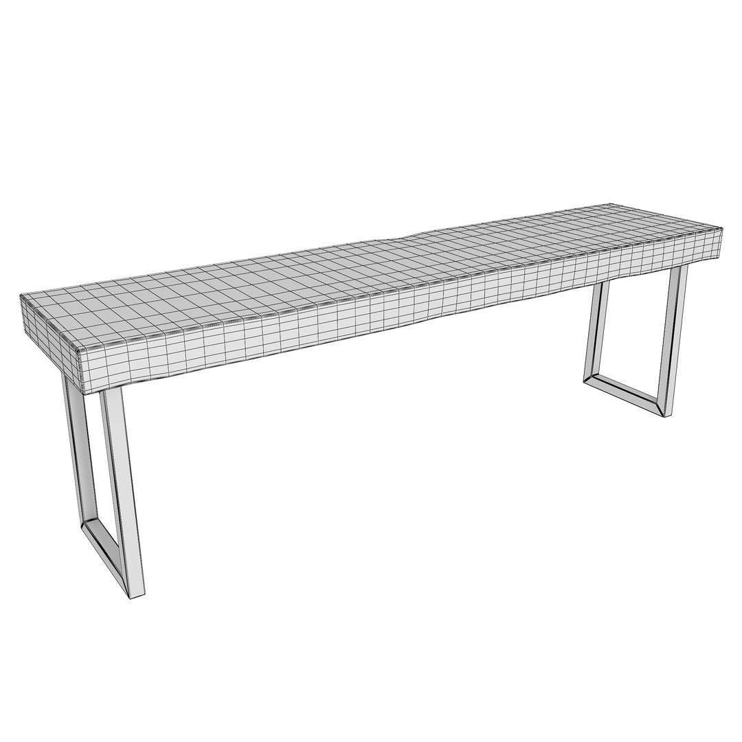 reclaimed bench 3d max