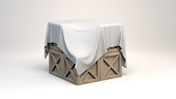 Crates Covered by Sheet - 3D Asset 3D model