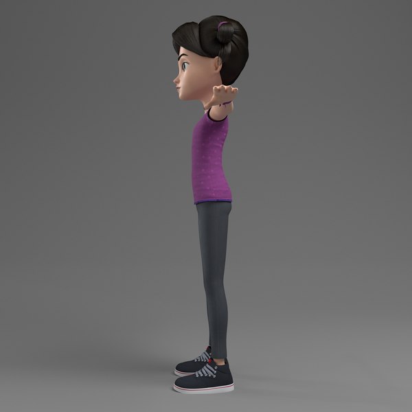 modelo 3d Chica de dibujos animados de Riley amañada - TurboSquid 2192632