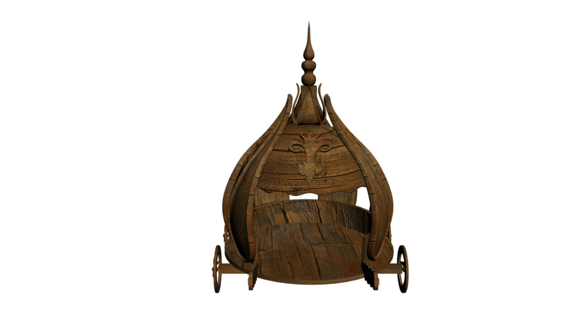 3D Crown Shaped Wooden Horse Carriage Buggy Model - TurboSquid 2239955
