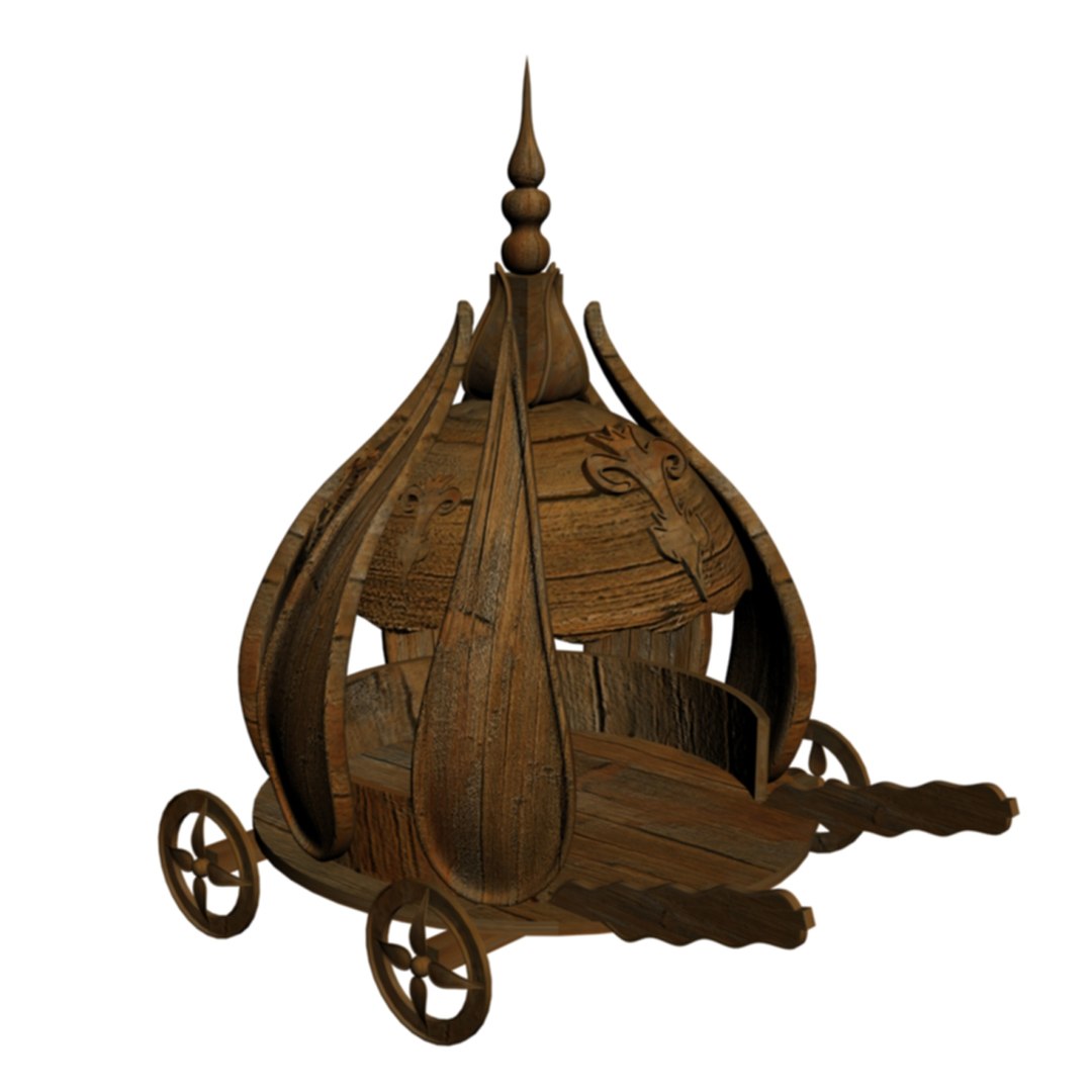 3D Crown Shaped Wooden Horse Carriage Buggy Model - TurboSquid 2239955