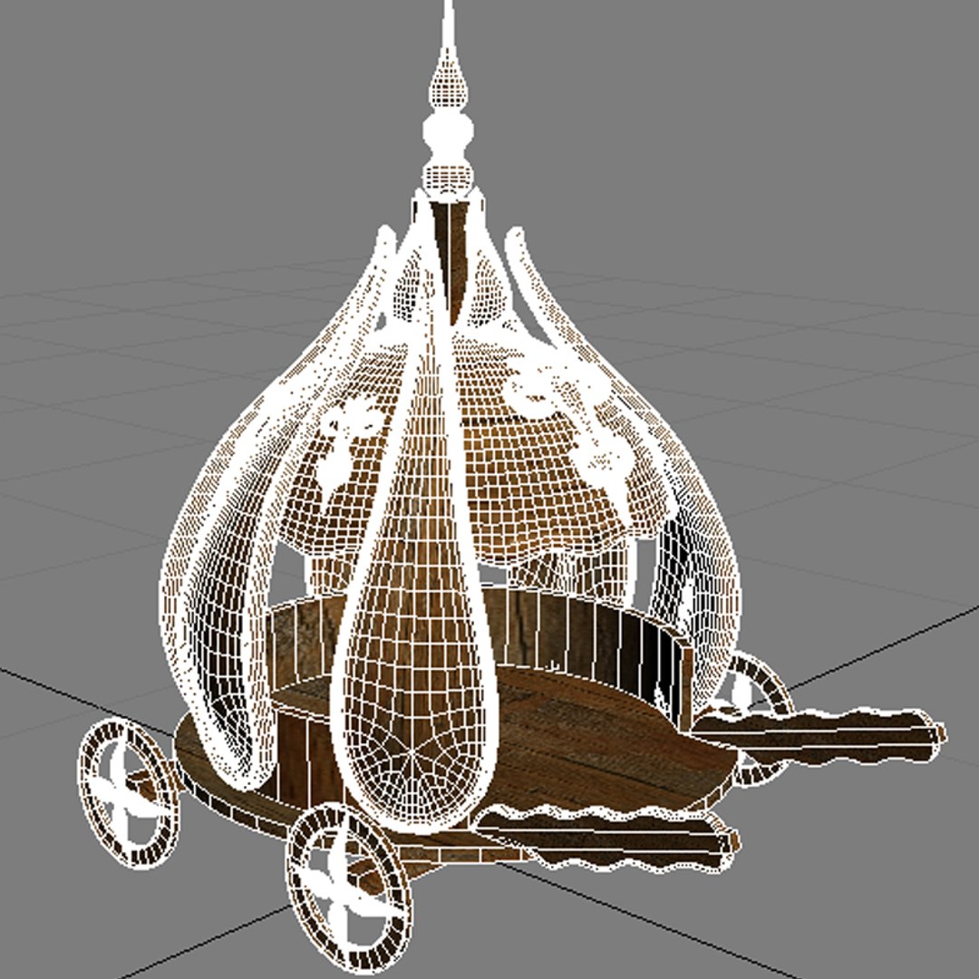 3D Crown Shaped Wooden Horse Carriage Buggy Model - TurboSquid 2239955