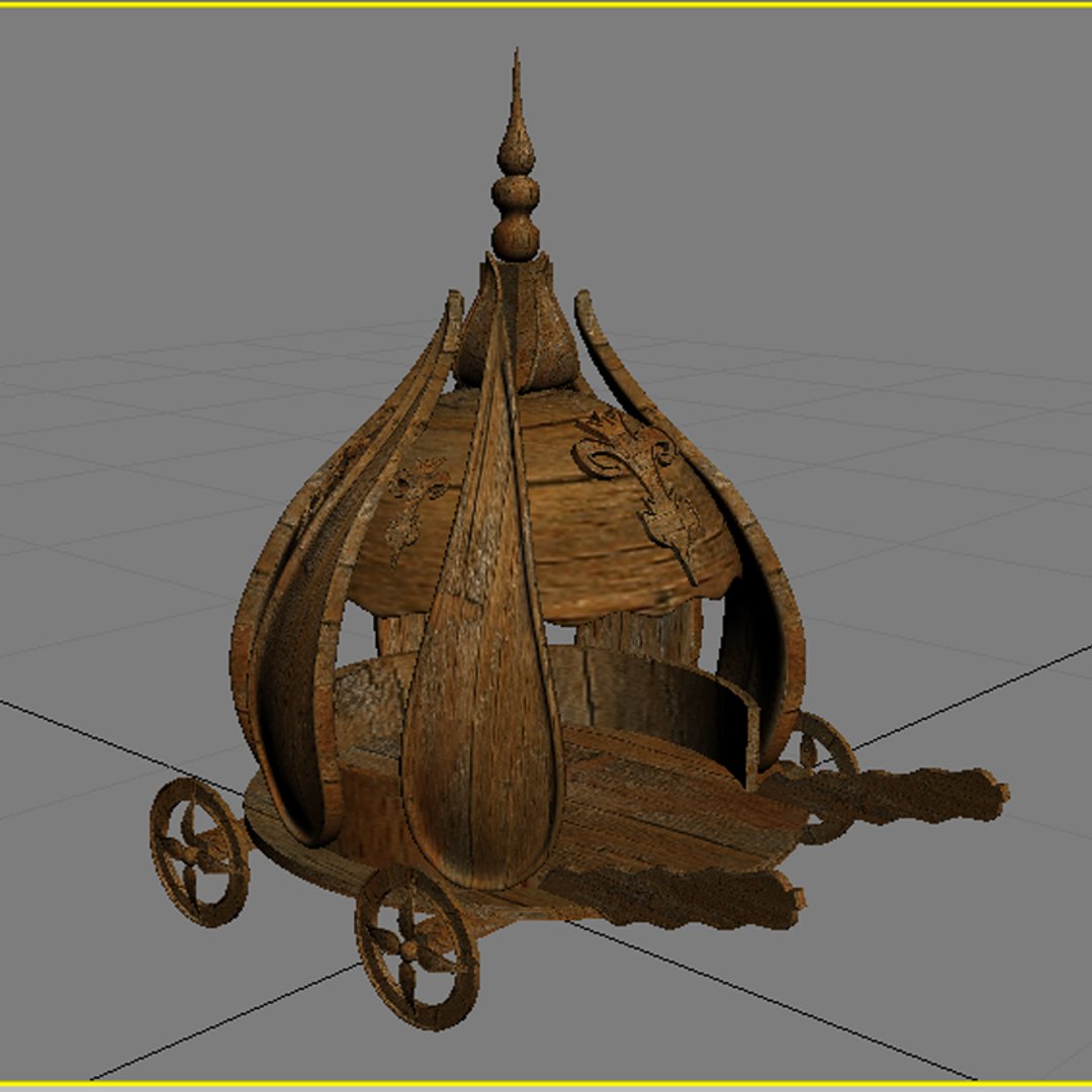 3D Crown Shaped Wooden Horse Carriage Buggy Model - TurboSquid 2239955