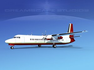 3d obj fokker aircraft