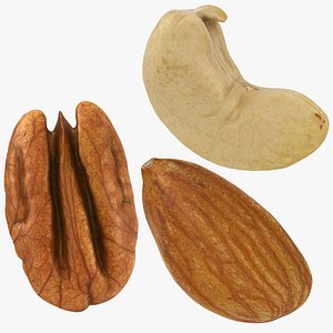 Almond Cashew and Pecan 3D model